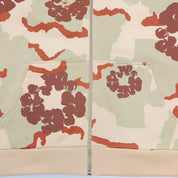 DENIM TEARS - The Cotton Wreath  Zip Sweatshirt Tan Camo