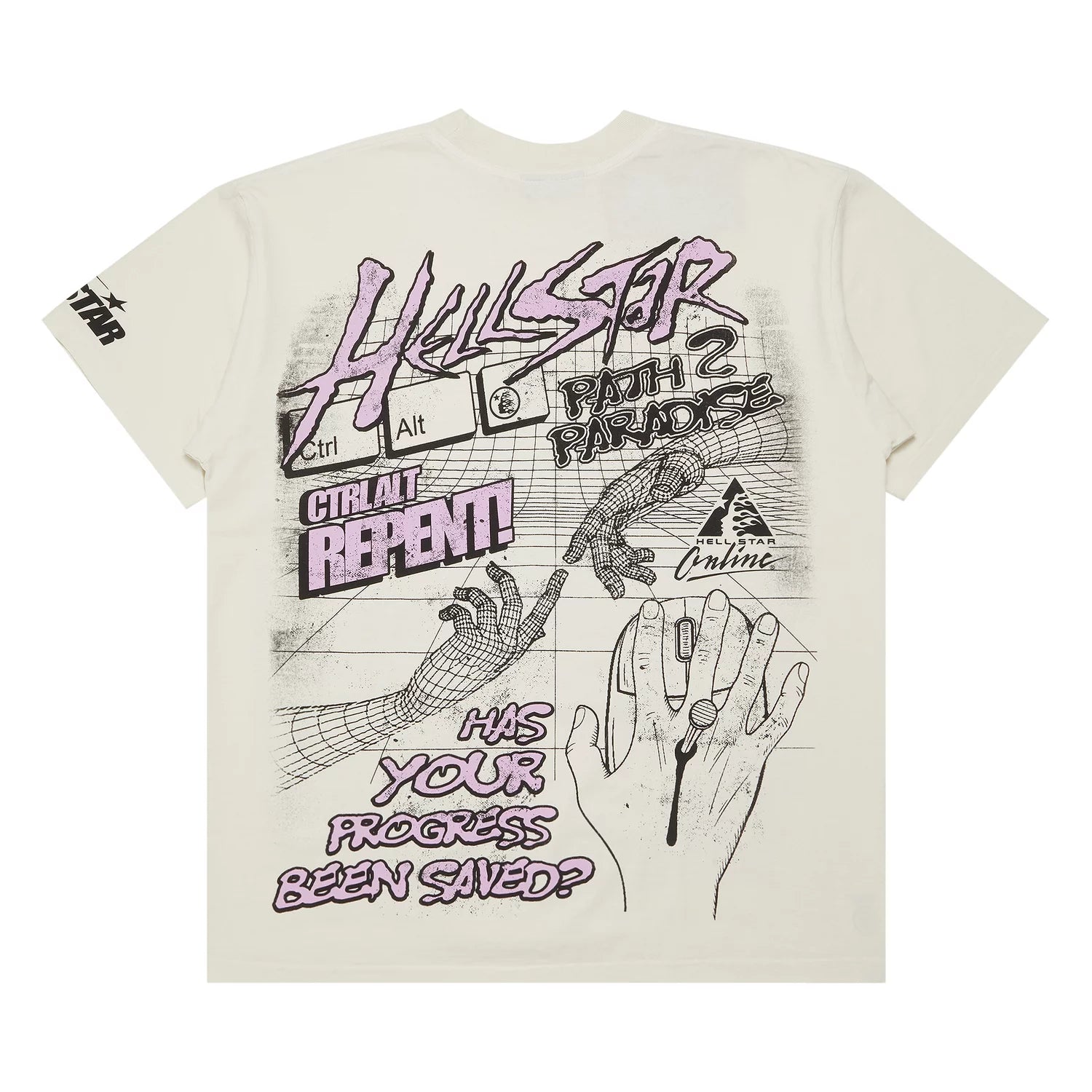 HELLSTAR- Online T-Shirt 'White'