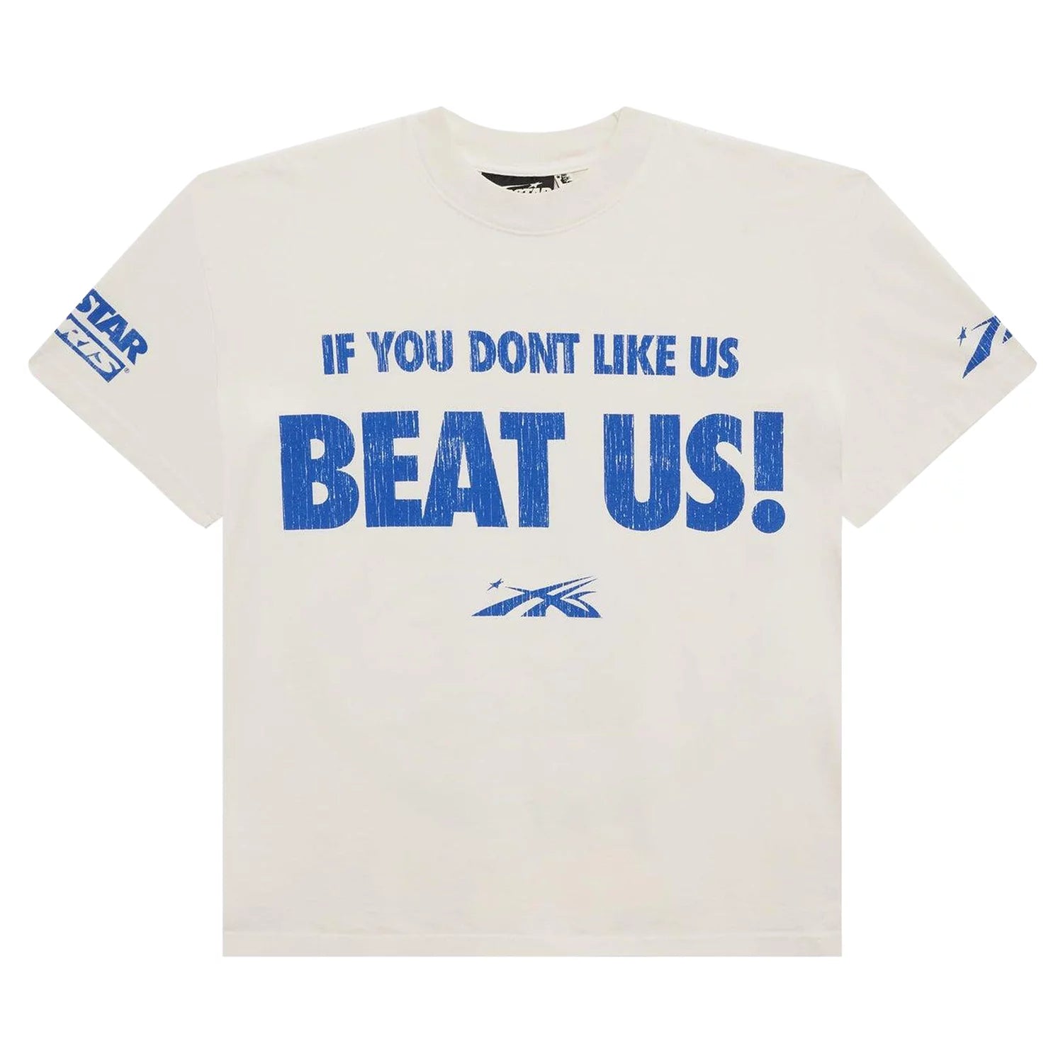HELLSTAR- Beat Us! T-Shirt 'White/Blue'