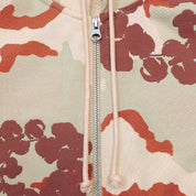 DENIM TEARS - The Cotton Wreath  Zip Sweatshirt Tan Camo