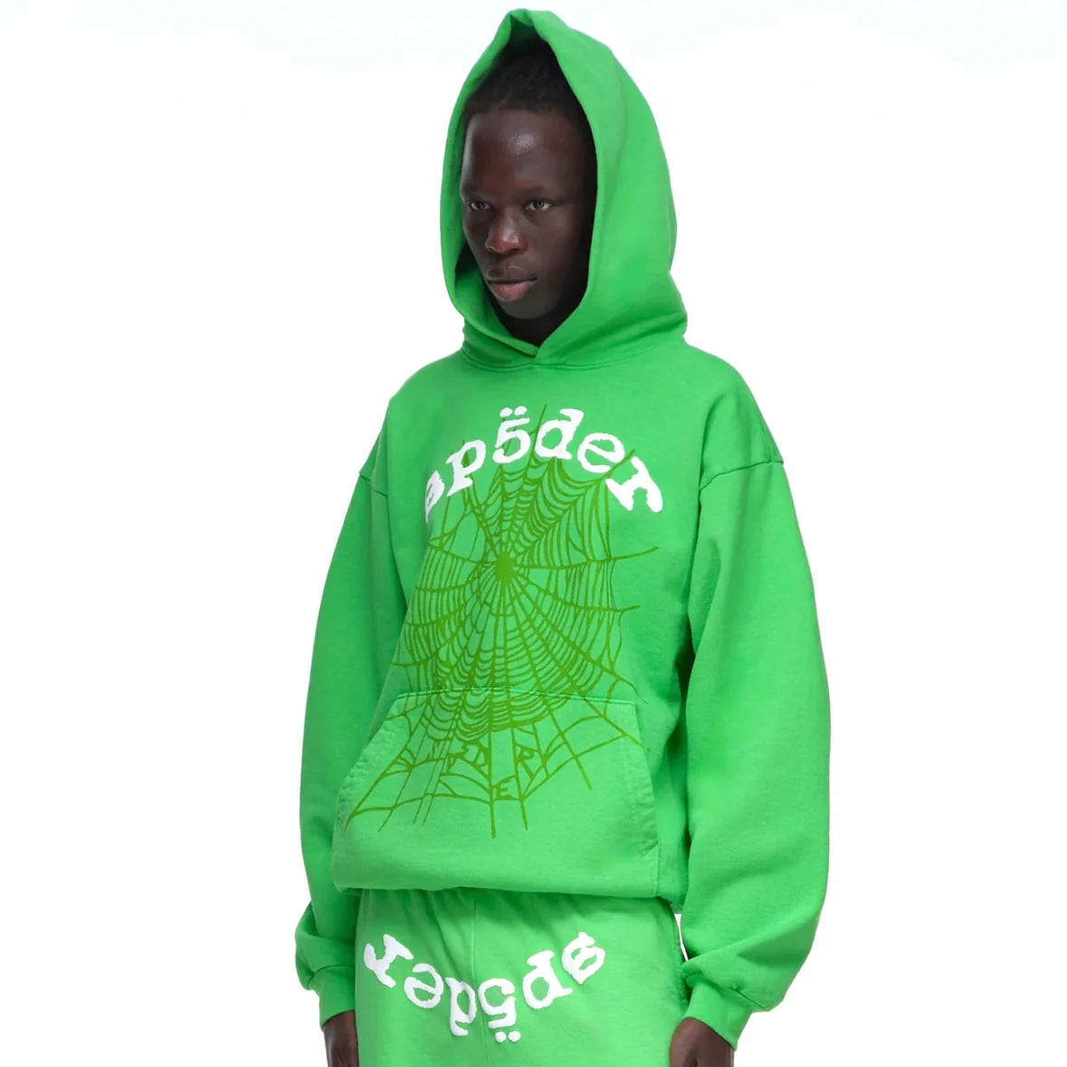 SP5DER- Green White Legacy Hoodie