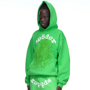SP5DER- Green White Legacy Hoodie