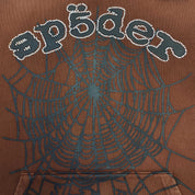 SP5DER-   x Travis Scott ComplexCon Exclusive Rhinestone Web Hoodie 'Brown'