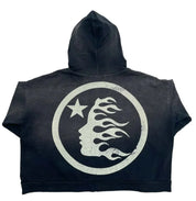 HELLSTAR- Racer Zip Up Hooded Sweatshirt