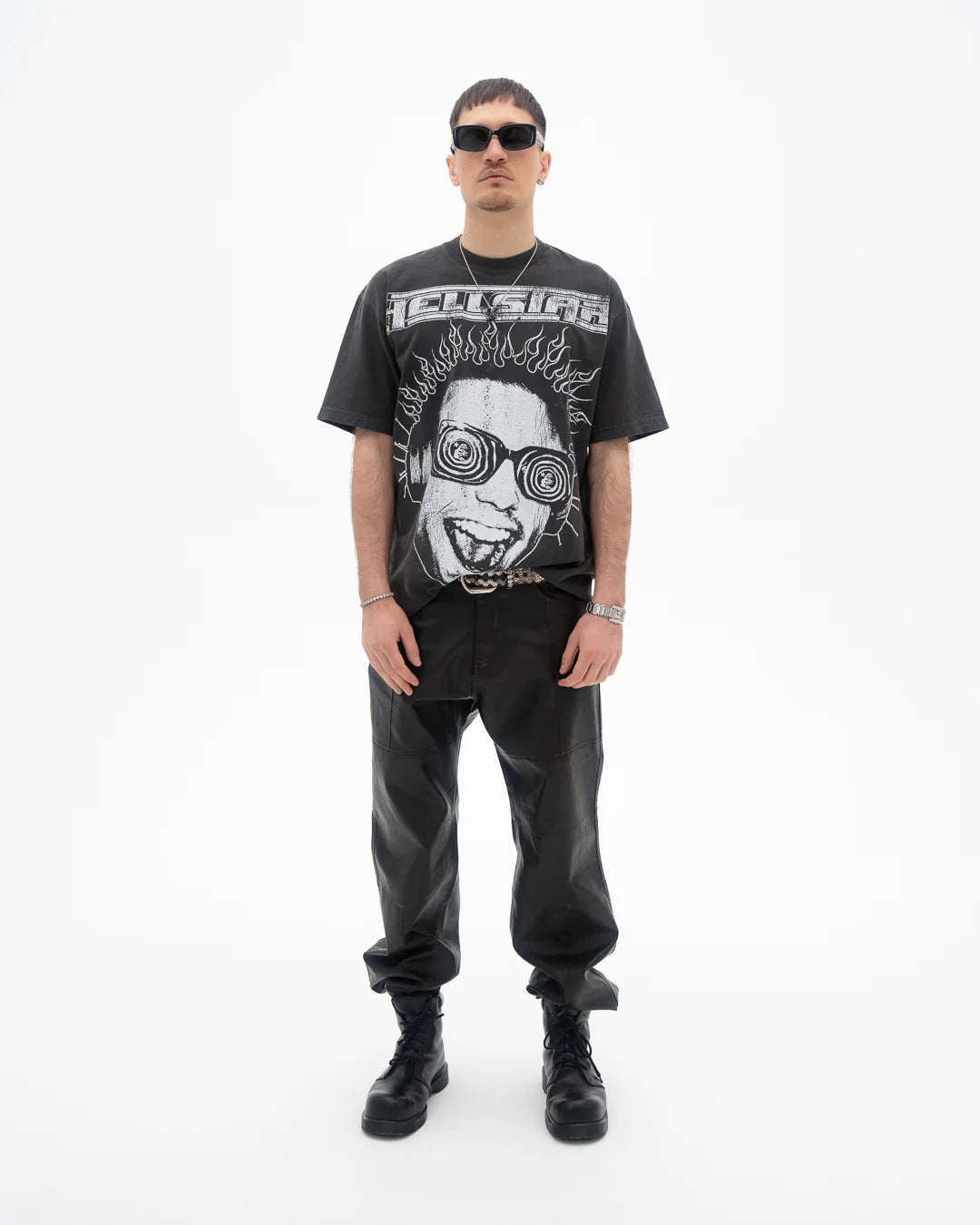 HELLSTAR- Gray Rage tee