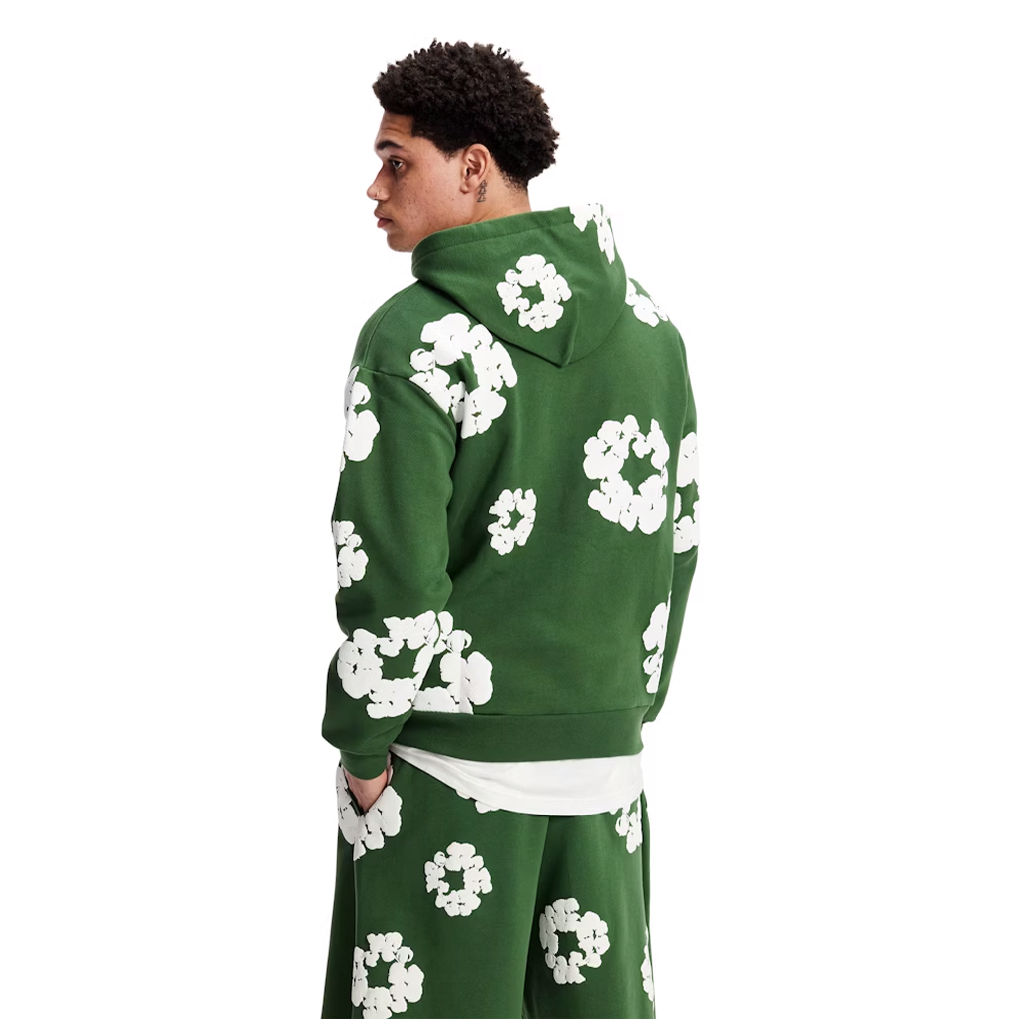 DENIM TEARS- Cotton wreath hoodie green