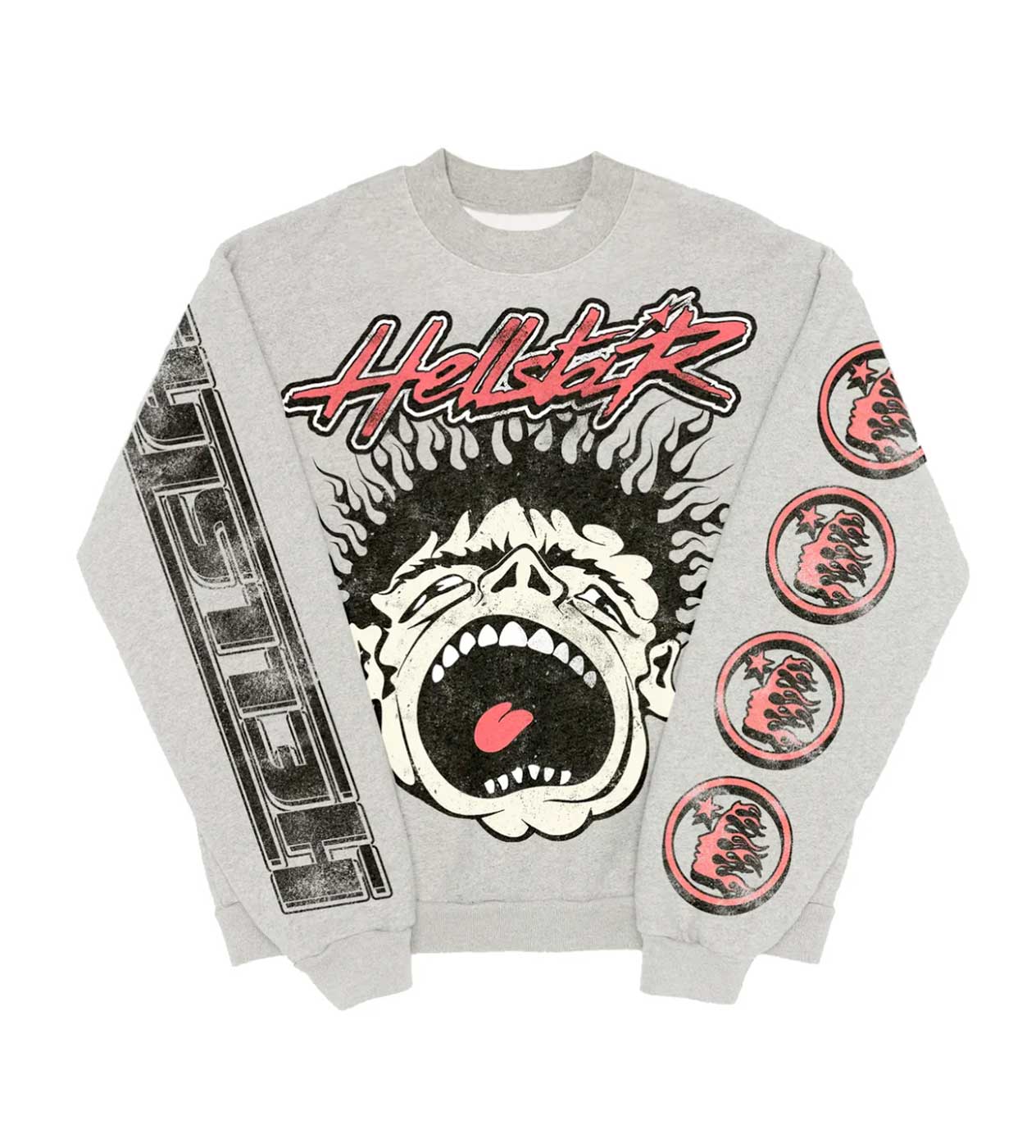 HELLSTAR- Crewneck heather Grey