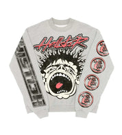 HELLSTAR- Crewneck heather Grey