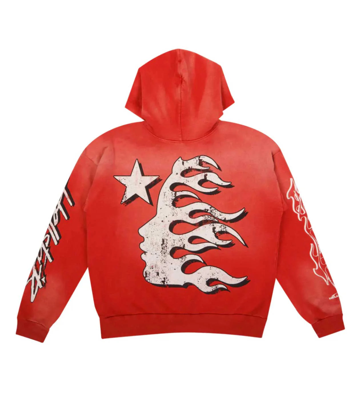 HELLSTAR- Studios Records Hoodie Washed Red