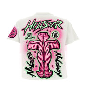 HELLSTAR- No Guts No Glory T-Shirt 'White/Pink'