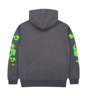 SP5DER- Beluga Hoodie 'Slate Grey/Green'