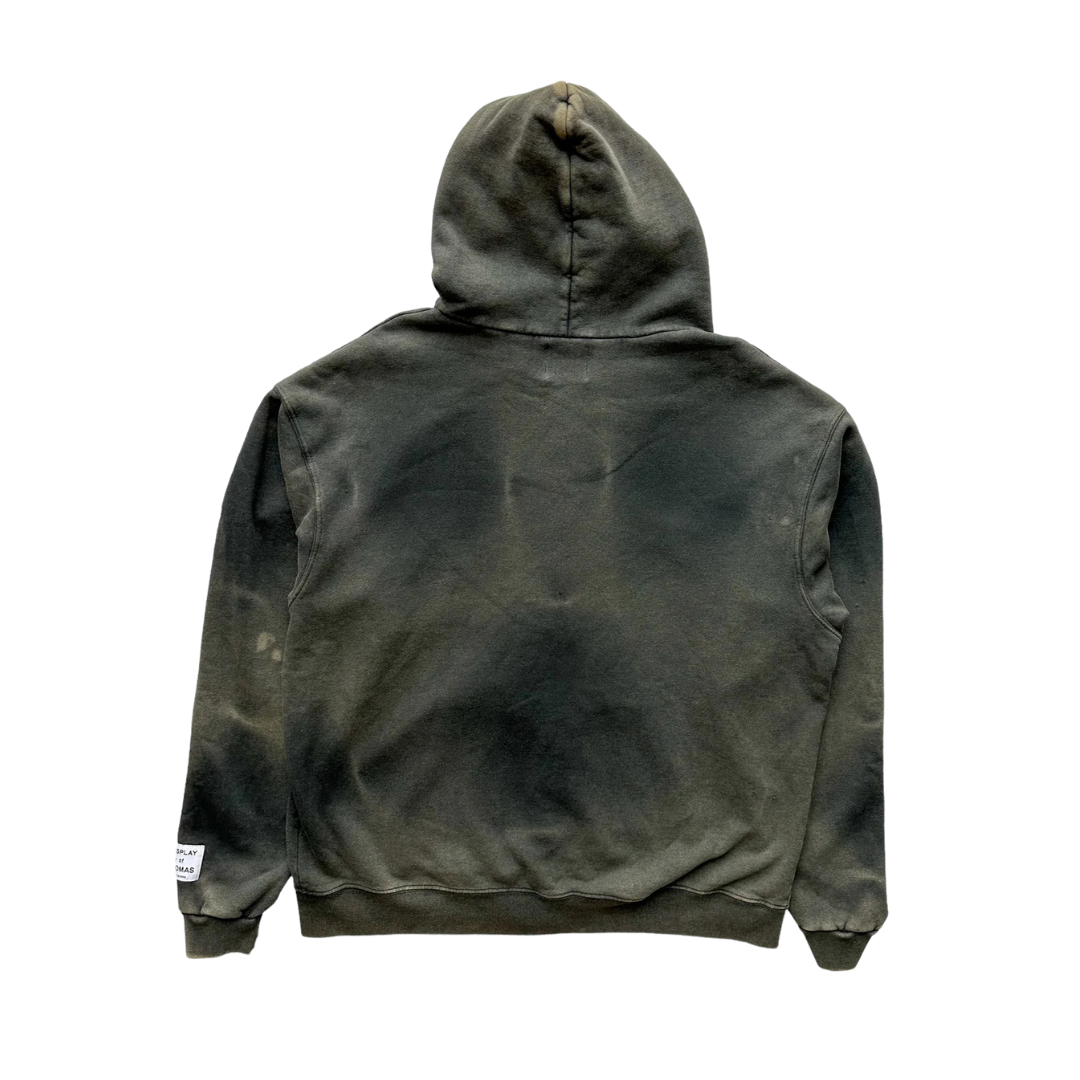 GALLERY DEPT - Black Sunfaded Logo Zip Up Hoodie