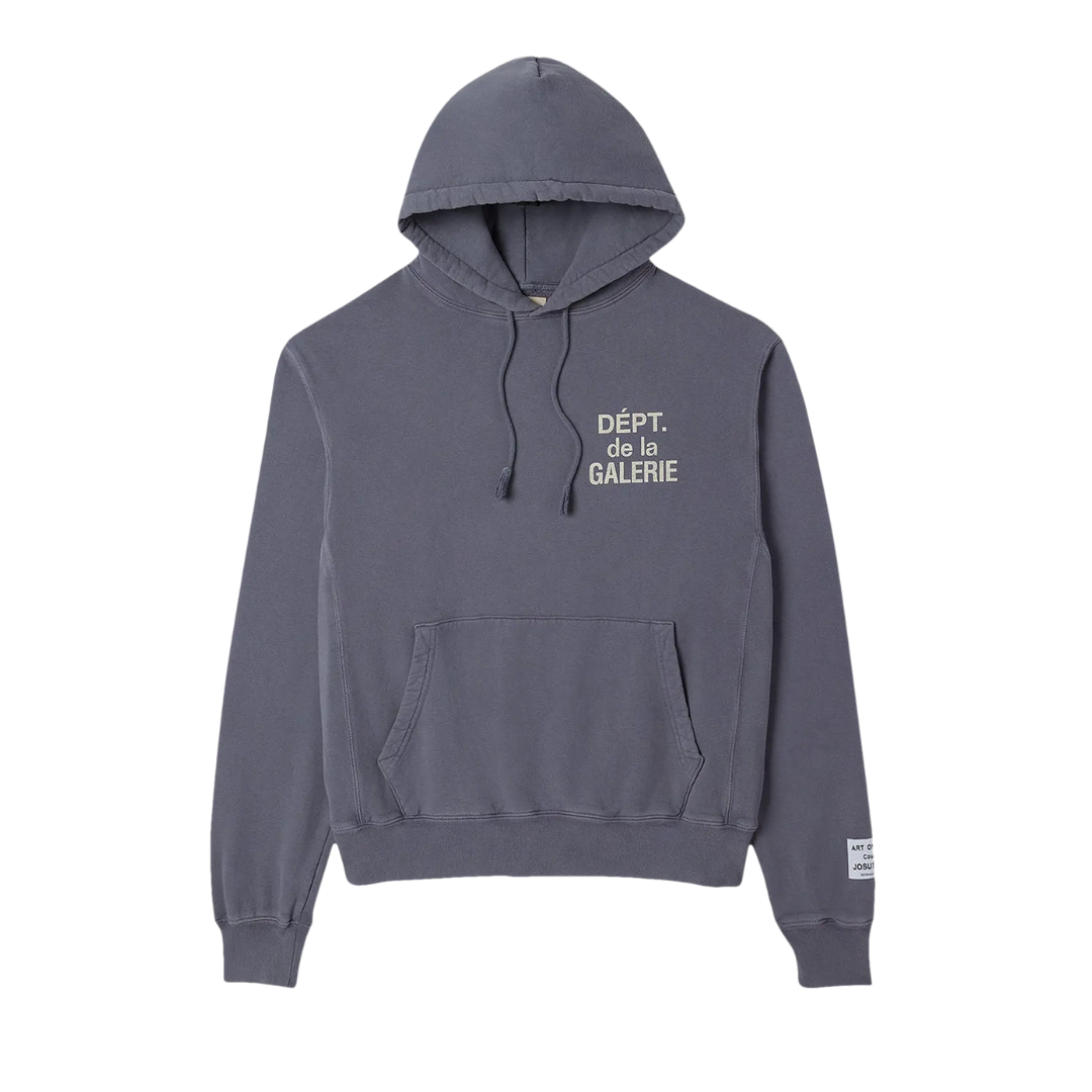 GALLERY DEPT - French Logo Vintage Hoodie Washed Navy