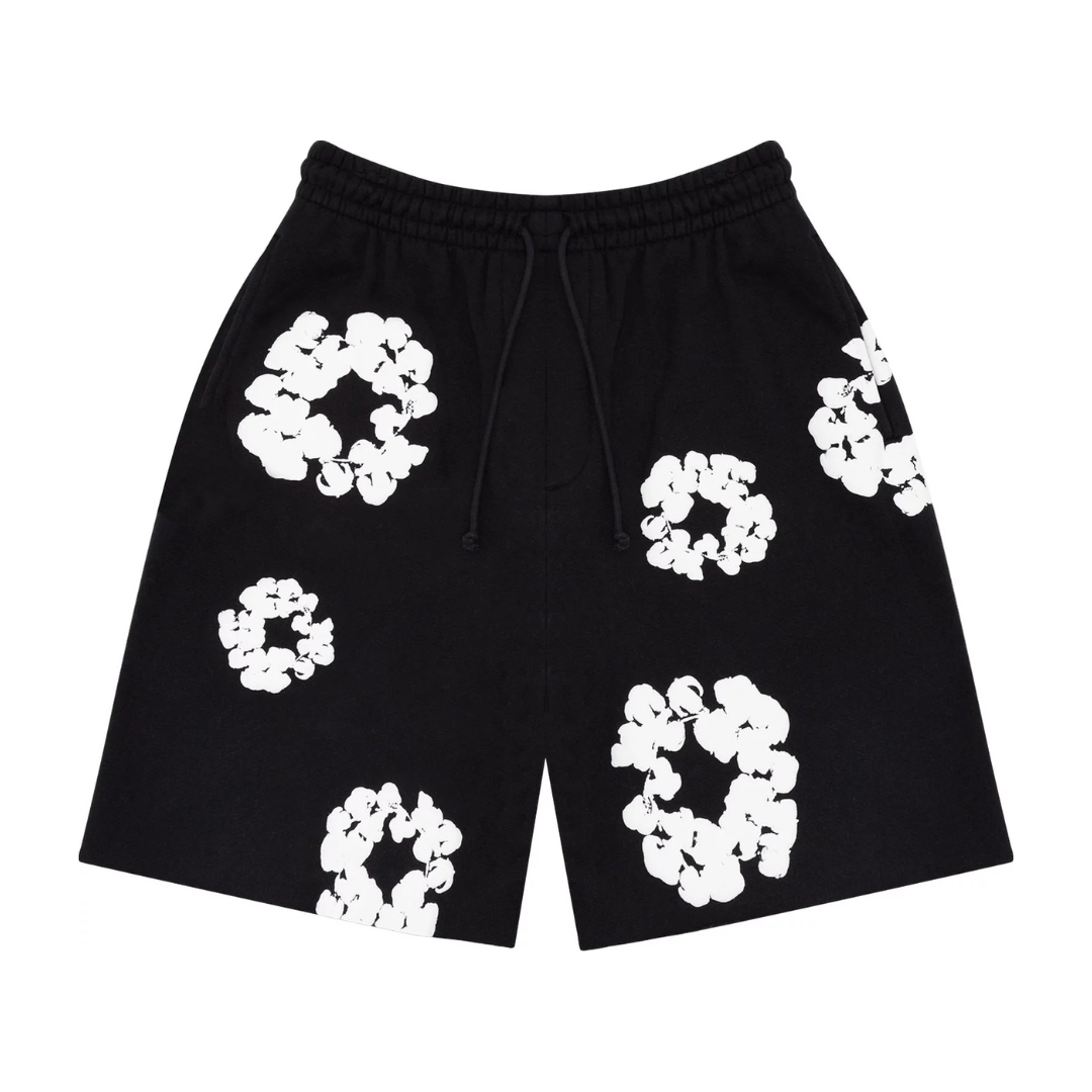 DENIM TEARS- The Cotton Wreath shorts 'Black'