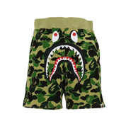 BAPE- Color Camo Shark Sweat Shorts " green"