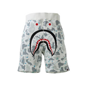 BAPE Space Camo Shark Sweat Shorts "White"