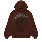 SP5DER-   x Travis Scott ComplexCon Exclusive Rhinestone Web Hoodie 'Brown'