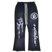 HELLSTAR- Racer Flare Sweatpants Black