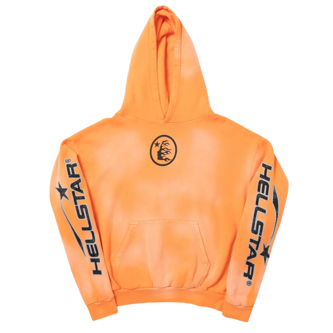 HELLSTAR- Fire Orange Hoodie