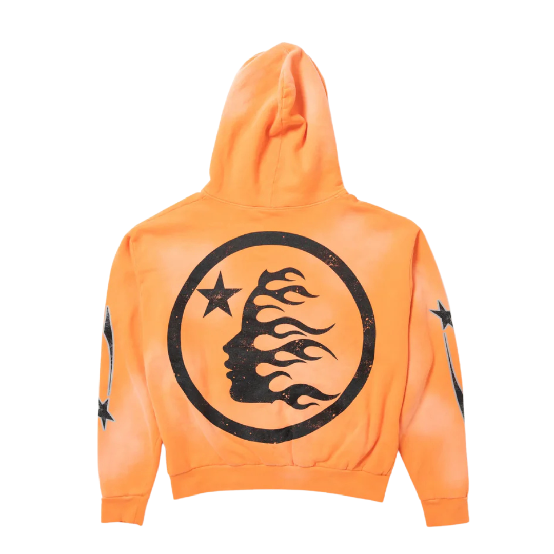 HELLSTAR- Fire Orange Hoodie