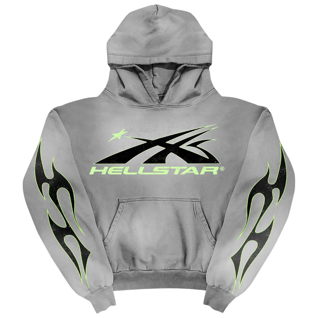 HELLSTAR- Sports Core Logo Hoodie 'Grey'