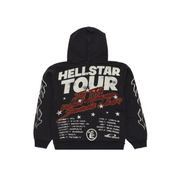 HELLSTAR- Records Tour Hoodie Washed Black