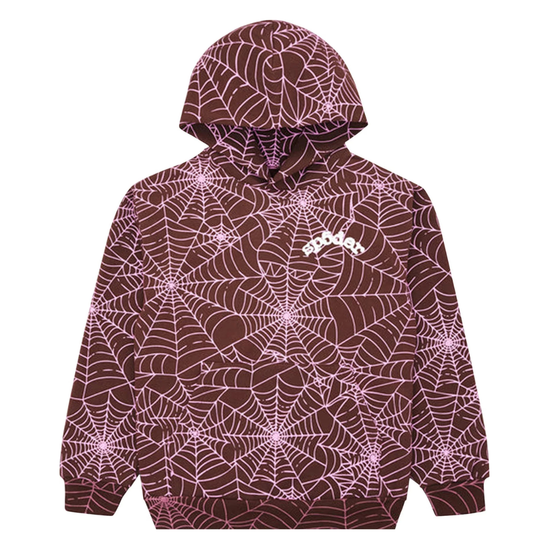 SP5DER- AOP Web Hoodie 'Brown'