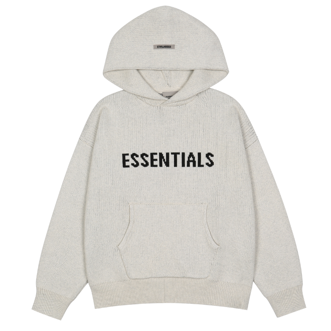 ESSENTIALS - Fear of God Knit Hoodie 'Oatmeal'