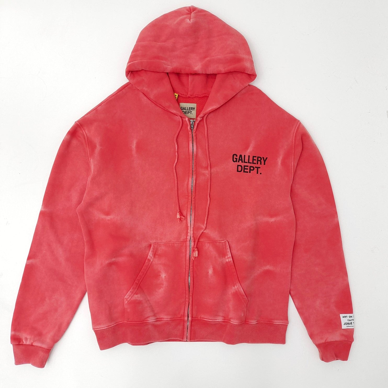 GALLERY DEPT - Red Washed Zip-up hoodie