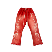 HELLSTAR- Red Yoga Flare Sweatpants