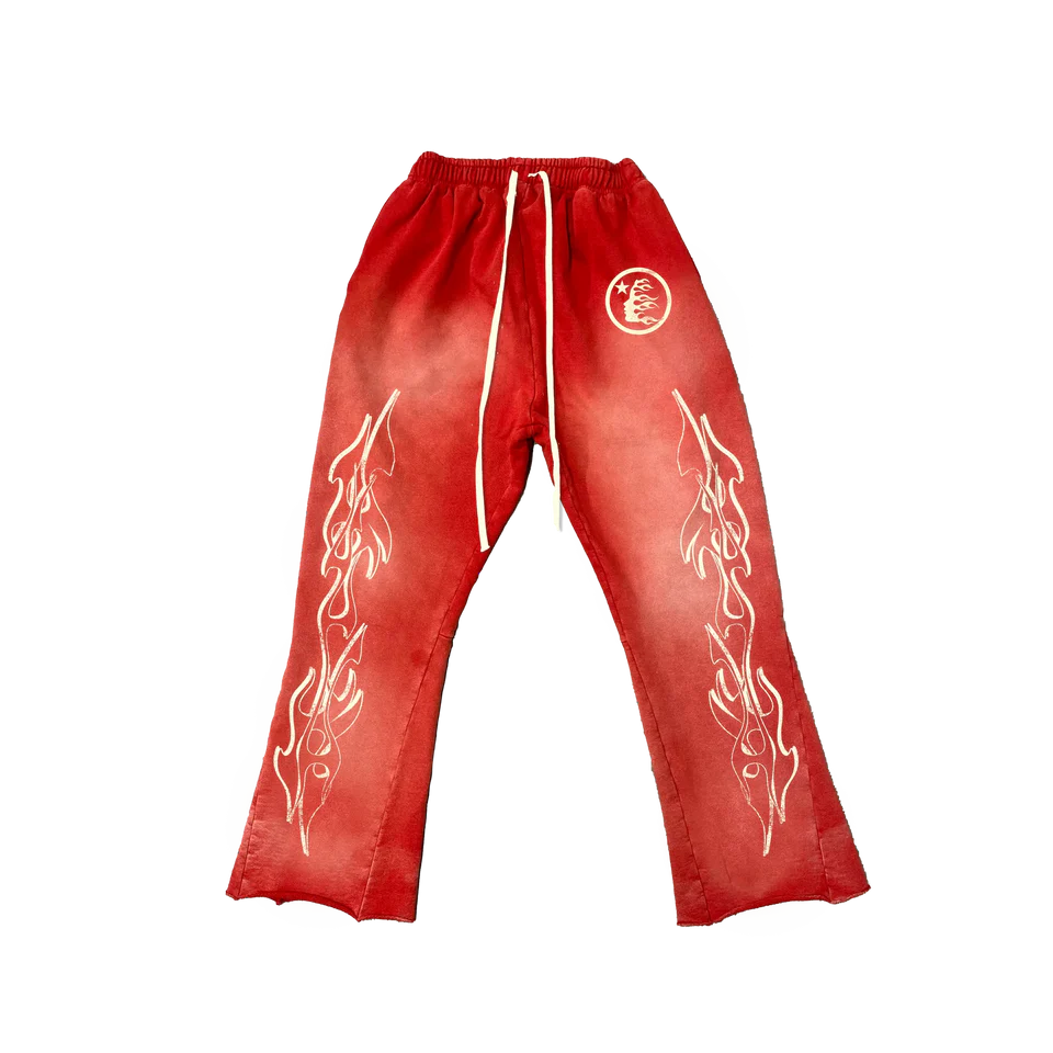 HELLSTAR- Red Yoga Flare Sweatpants