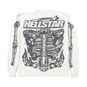 HELLSTAR- Airbrush Bones Long-Sleeve 'White'