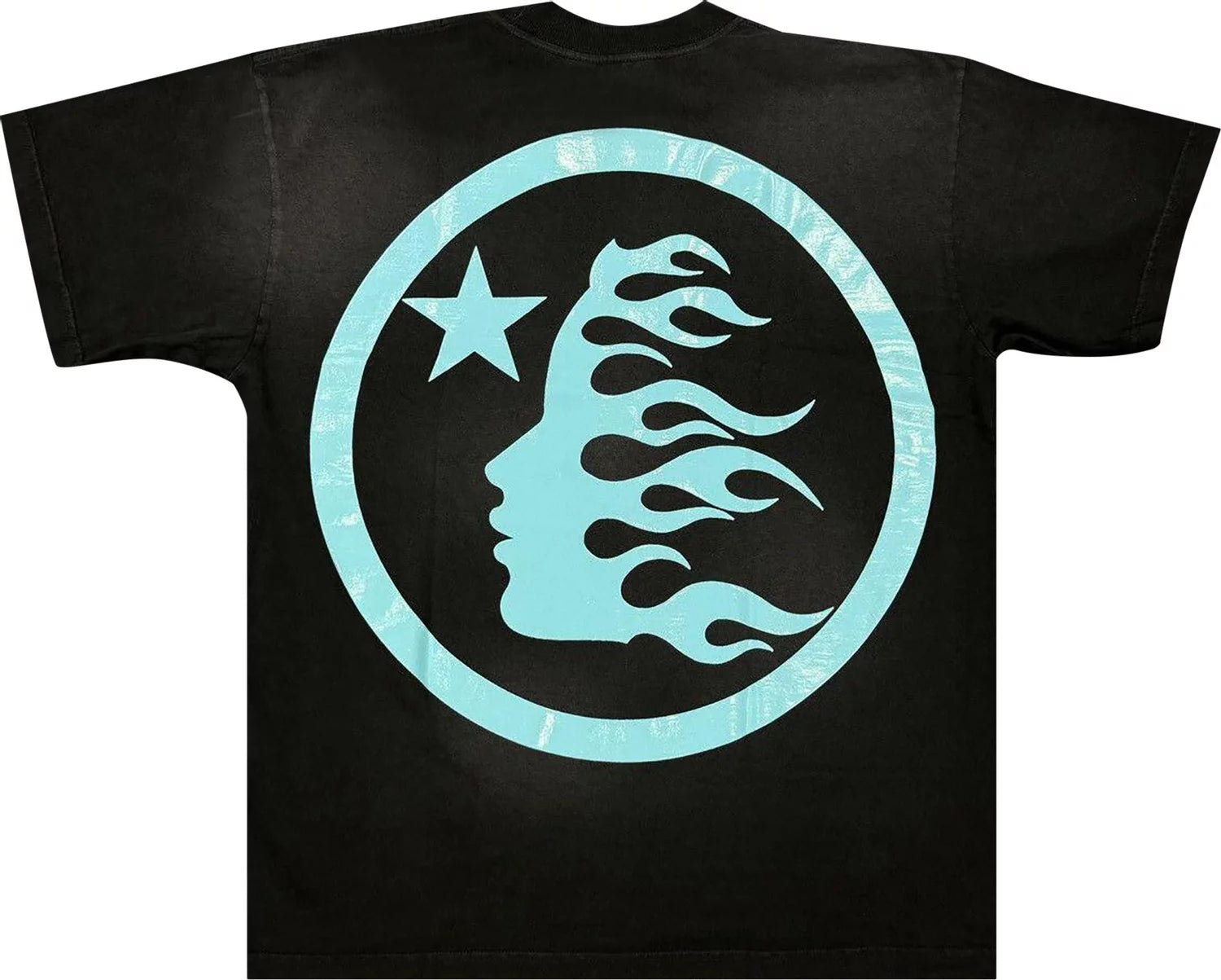 HELLSTAR- Sports Core Logo T-Shirt 'Black/Aqua Blue'