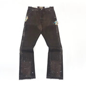 GALLERY DEPT - Carpenter Flare brown paintsplash
