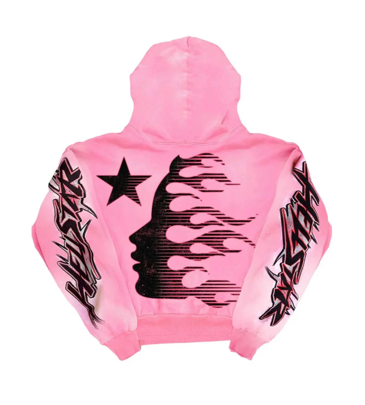 HELLSTAR- Brainwashed Without Brain Hoodie 'Pink'