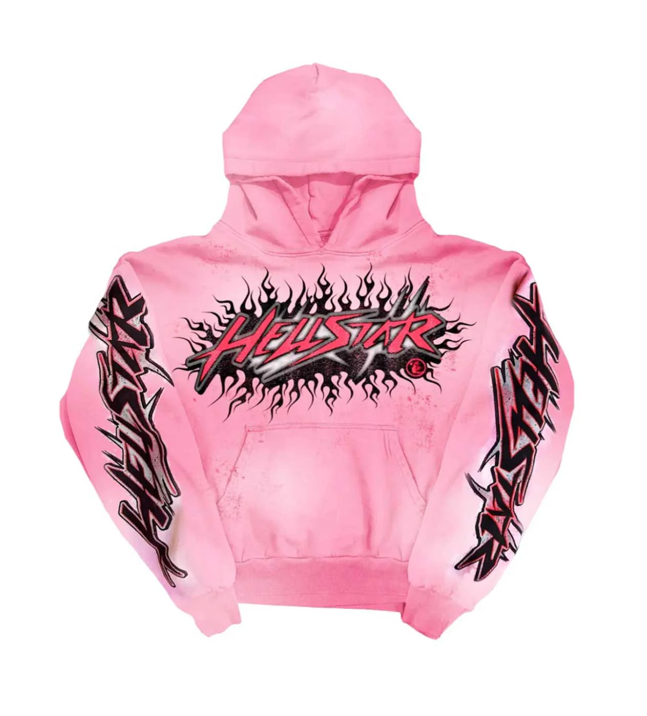 HELLSTAR- Brainwashed Without Brain Hoodie 'Pink'